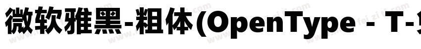 微软雅黑-粗体(OpenType - T字体转换